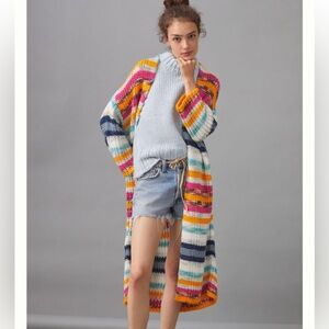 Anthropologie Rainbow Cardi-Duster